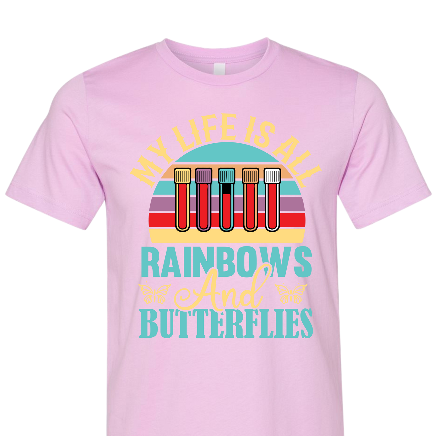 Rainbows & Butterflies Phlebotomy Tee
