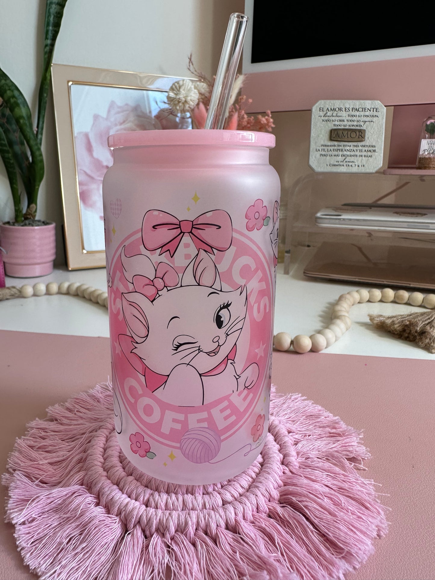 16oz Sweet Kitty Frosted Cup