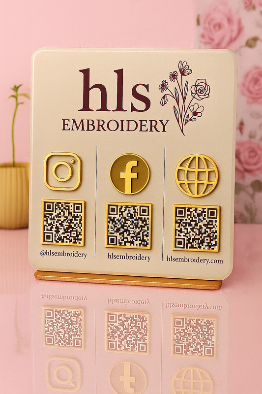 Multi QR code Business Social Media Sign | Payment Sign | Custom Logo Sign | Payment Method and Social Media Sign