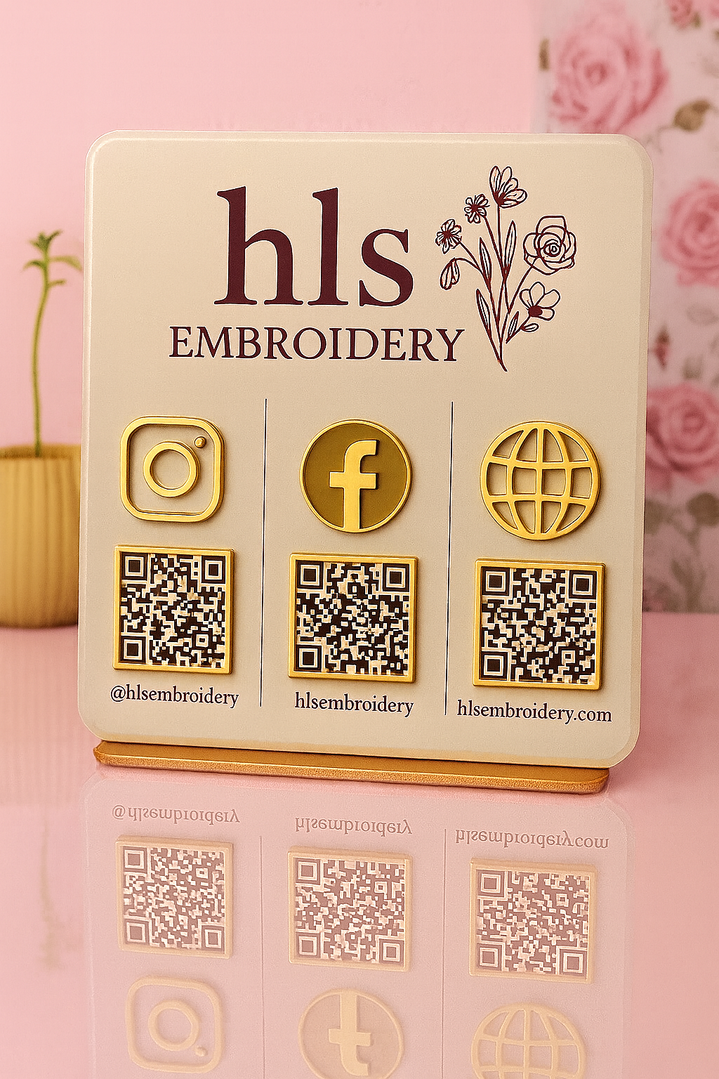 Multi QR code Business Social Media Sign | Payment Sign | Custom Logo Sign | Payment Method and Social Media Sign
